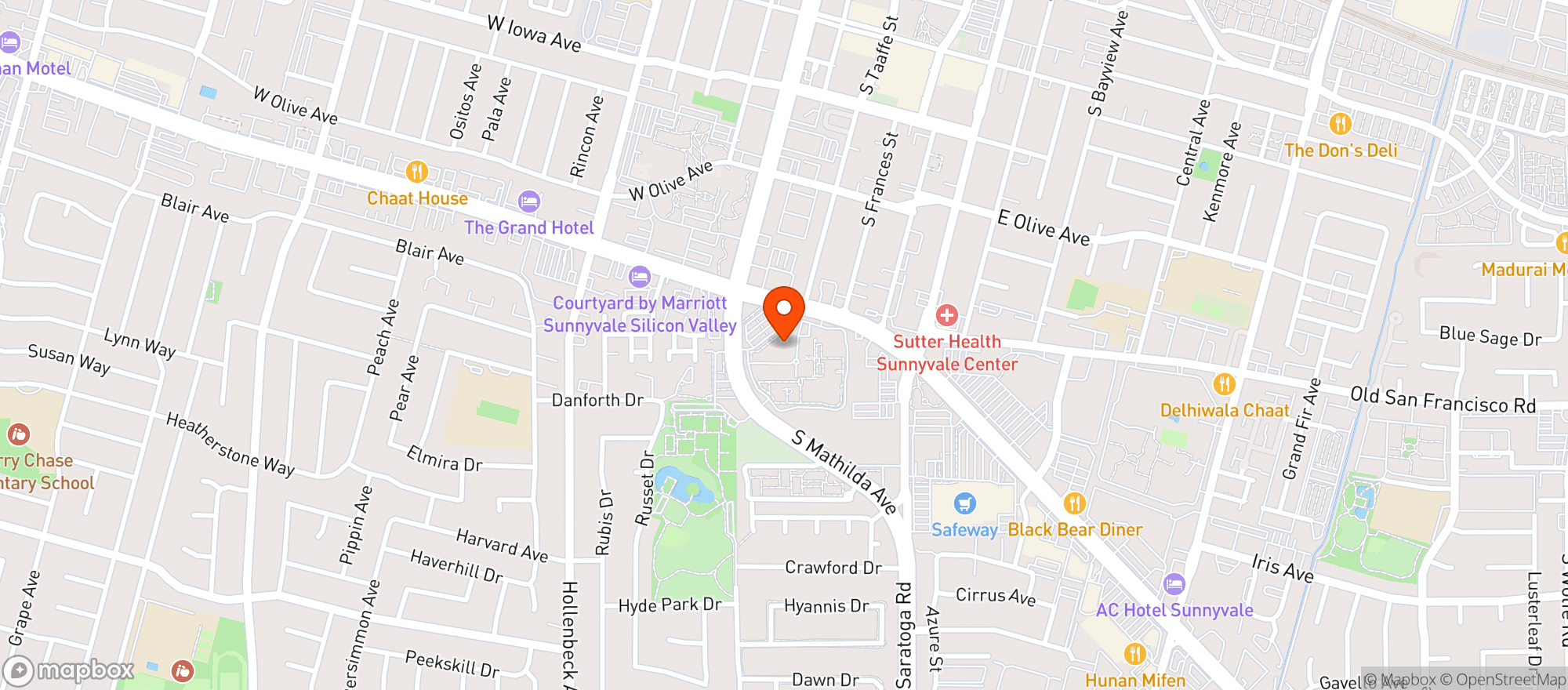 Map showing P F Changs China Bistro #6900