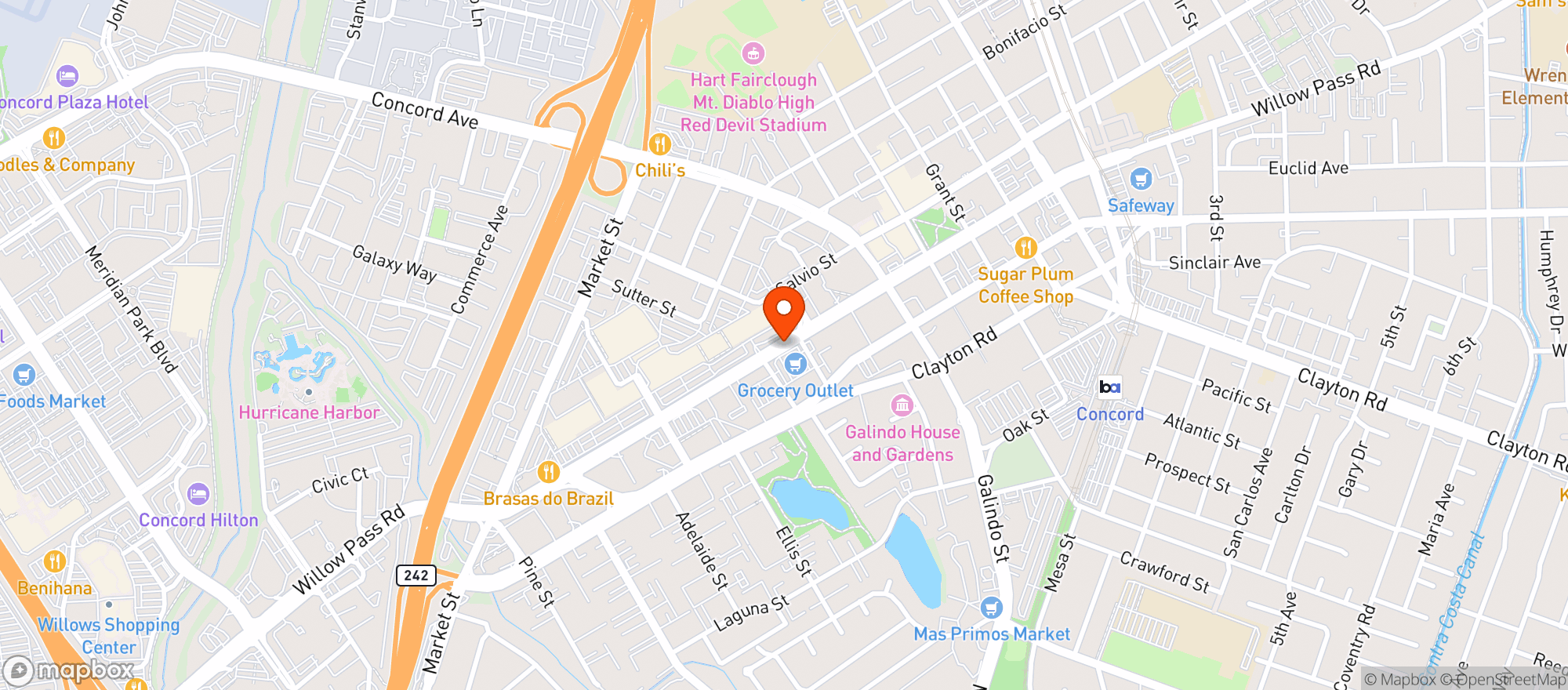 Map showing Grocery Outlet Bargain Market
