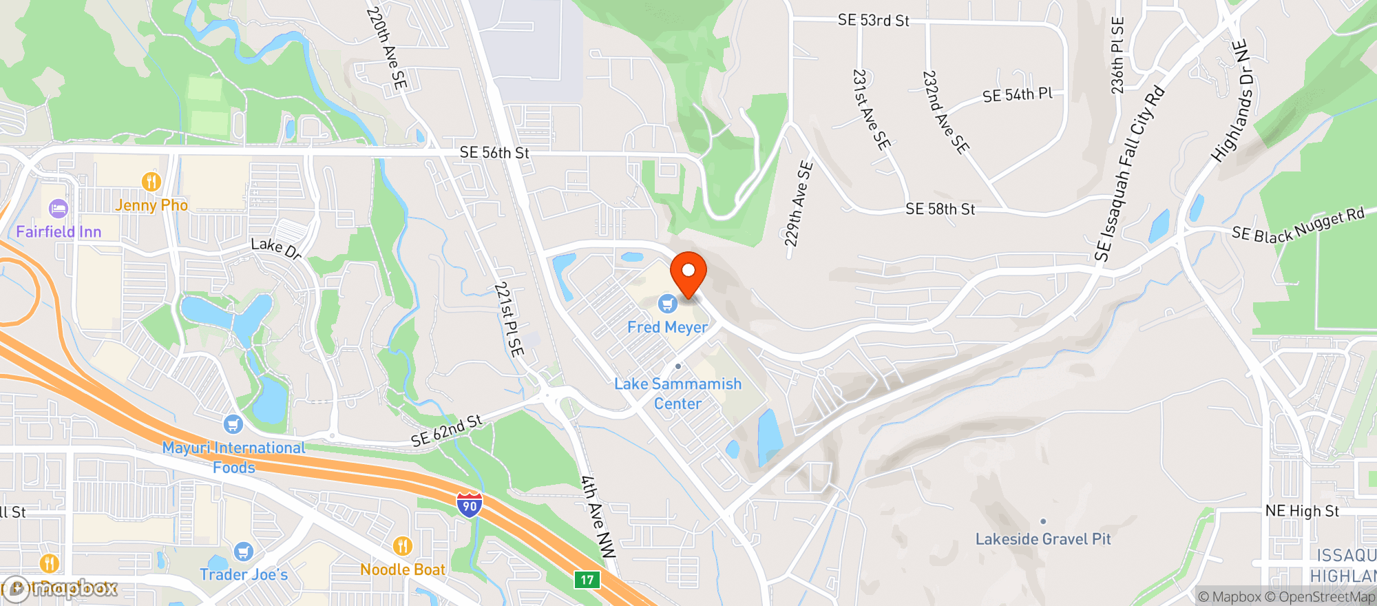 Map showing Fred Meyer