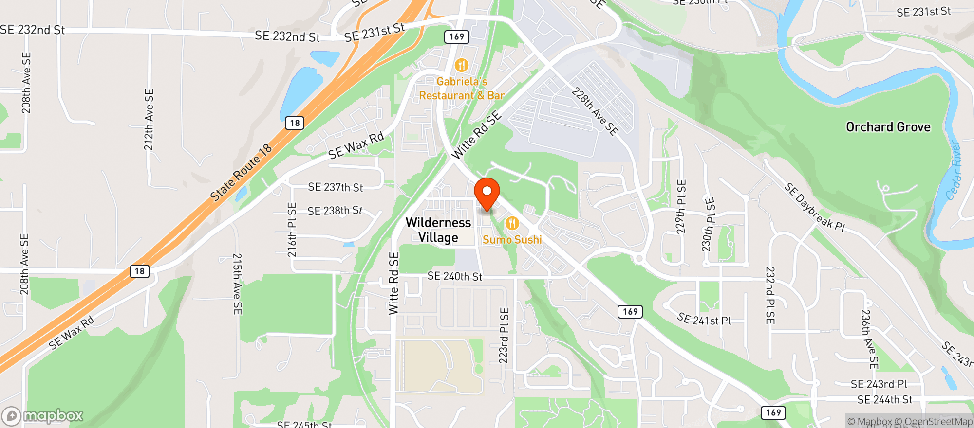 Map showing Tahoma Living