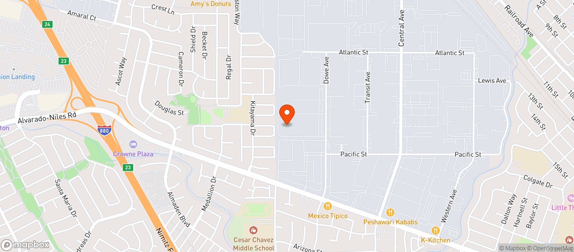 Map showing Southern Wine & Spirits #10385