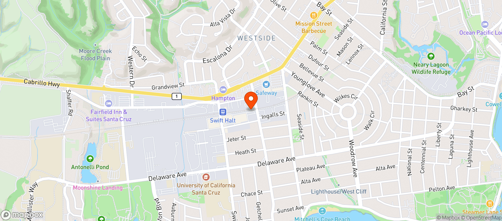 Map showing New Leaf Community Market - San Jose - 00100027337