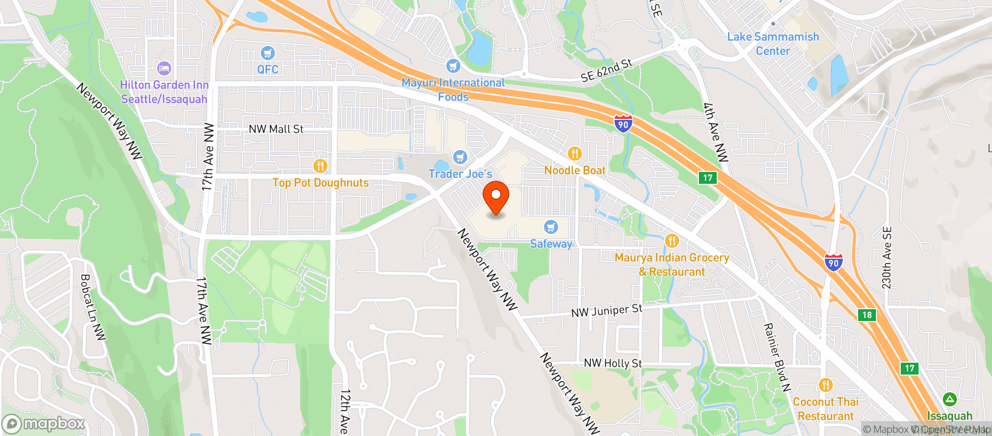 Map showing Target - Issaquah