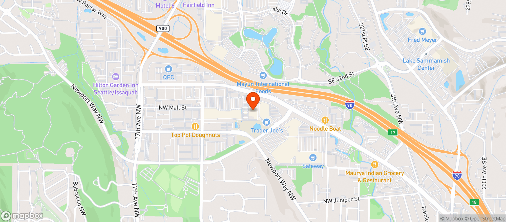 Map showing Malarkys Sports Grill