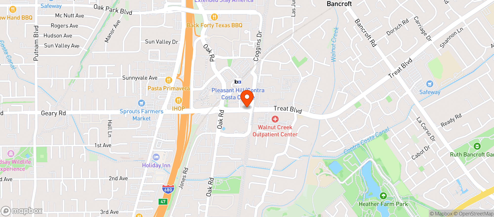 Map showing Human Optimization Center - Walnut Creek