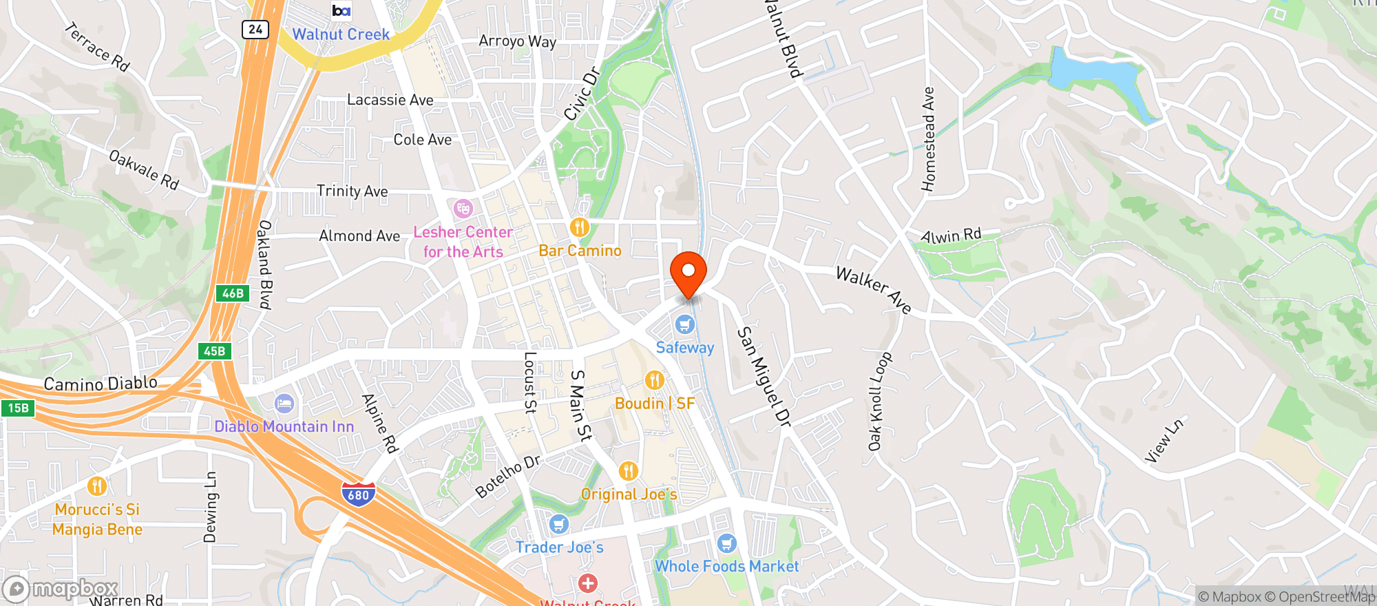 Map showing Safeway