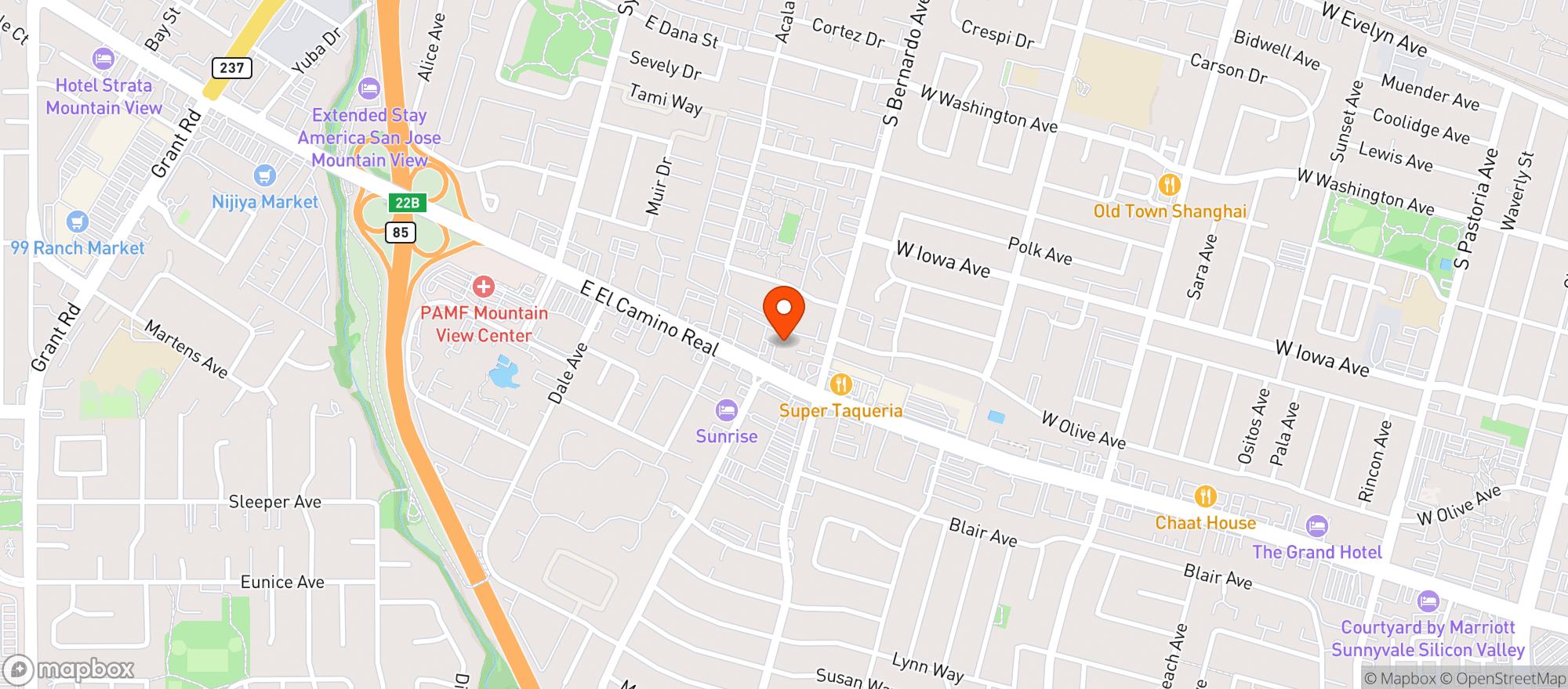 Map showing Bevmo