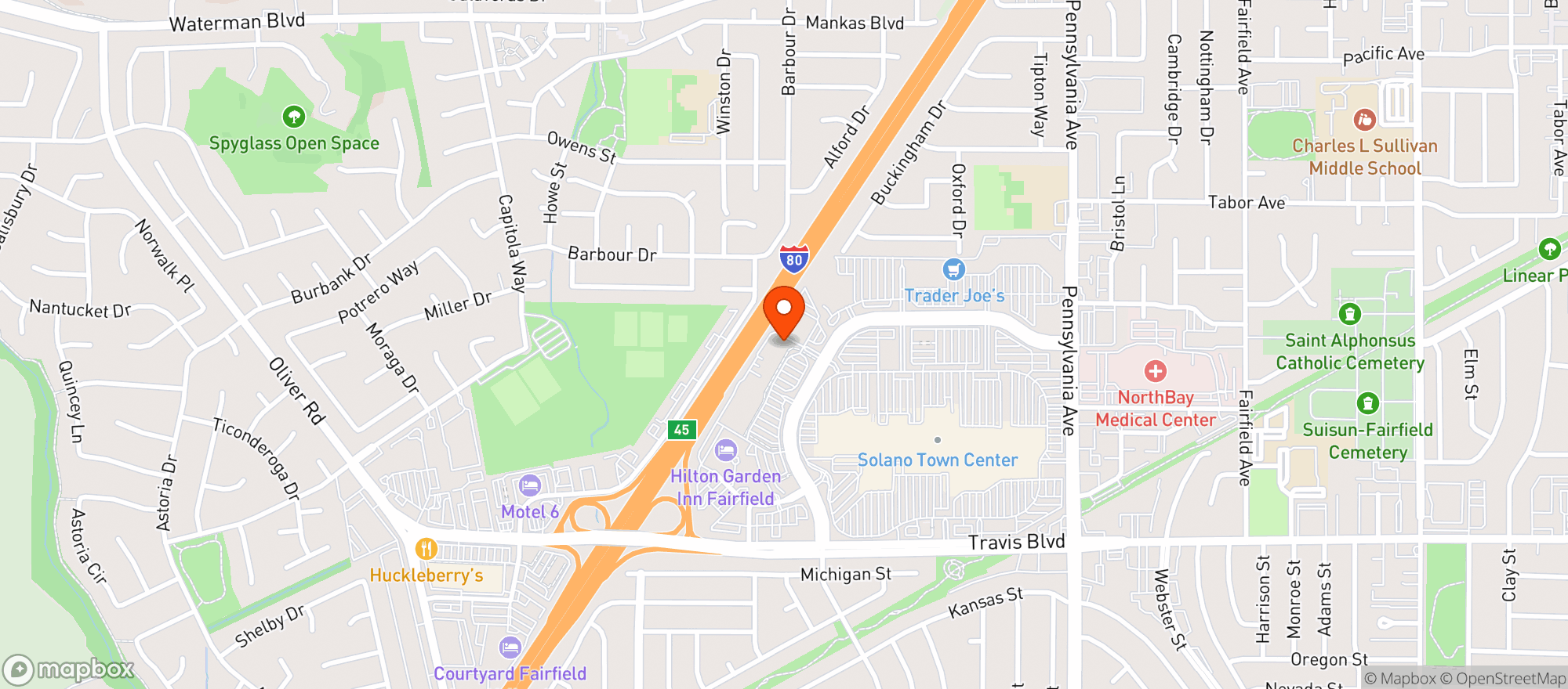 Map showing Gnc