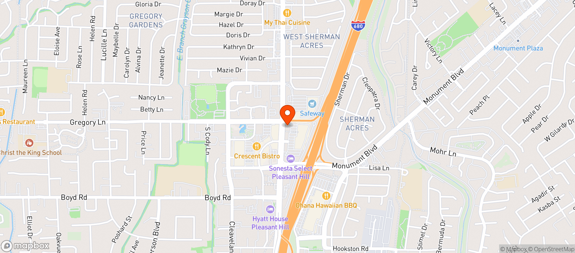 Map showing Vitamin Shoppe - Pleasant Hill