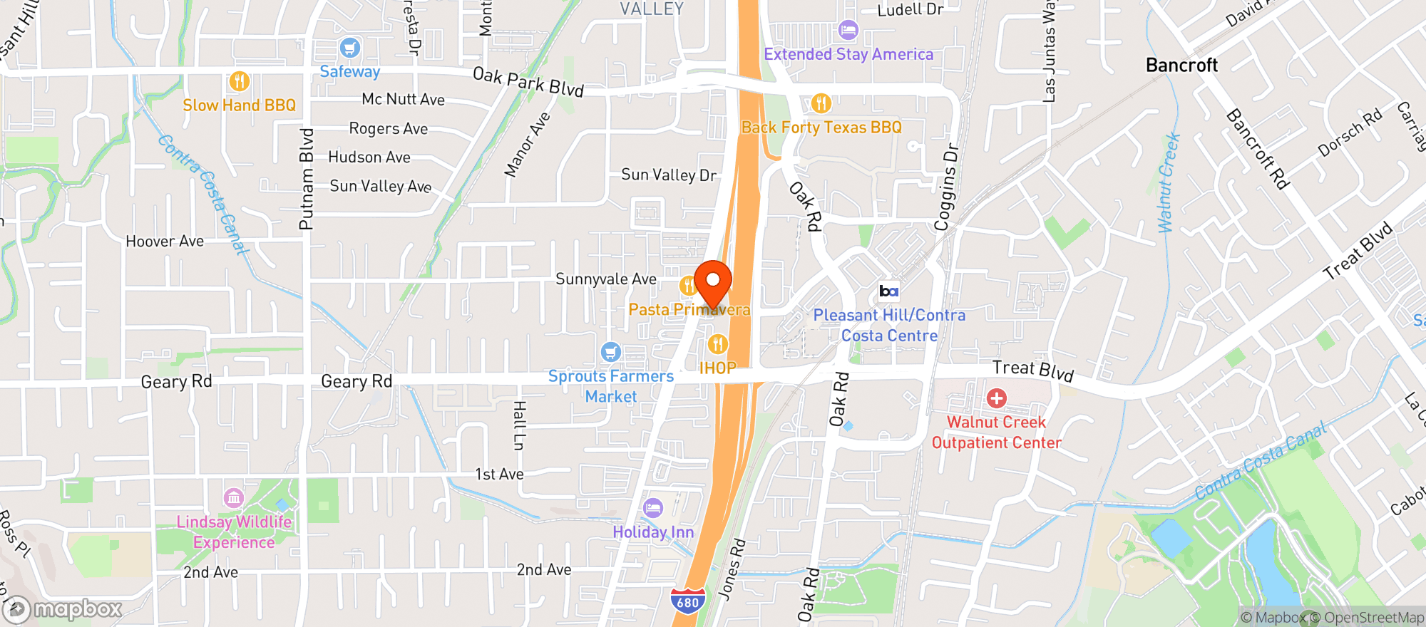 Map showing BevMo