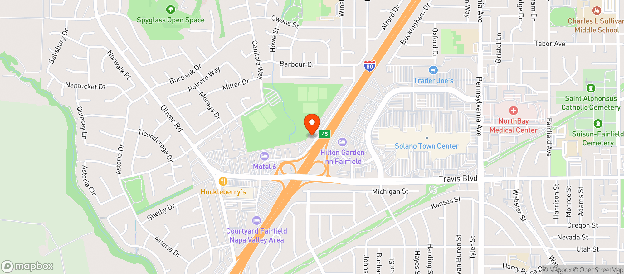 Map showing BevMo