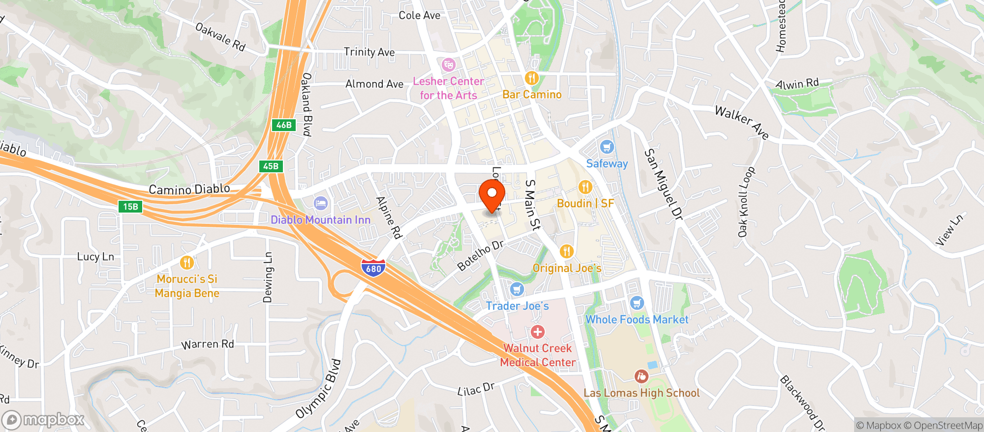 Map showing North Italia Walnut Creek