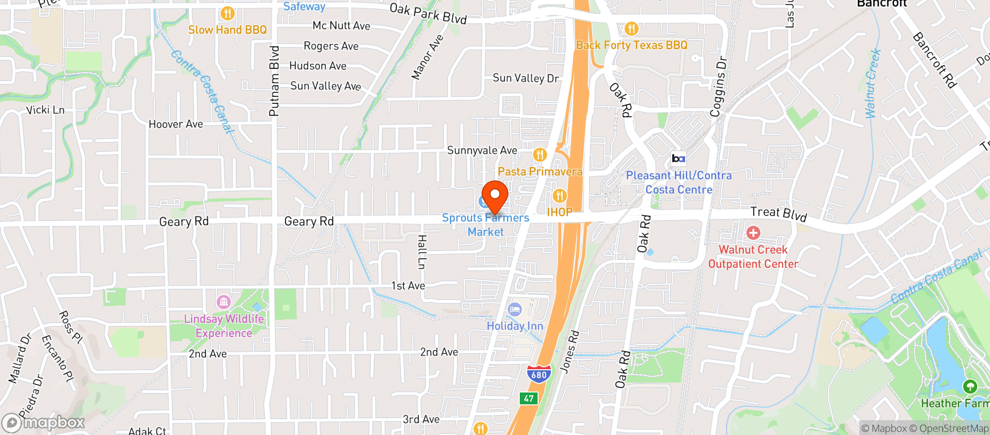 Map showing Sprouts Farmers Market