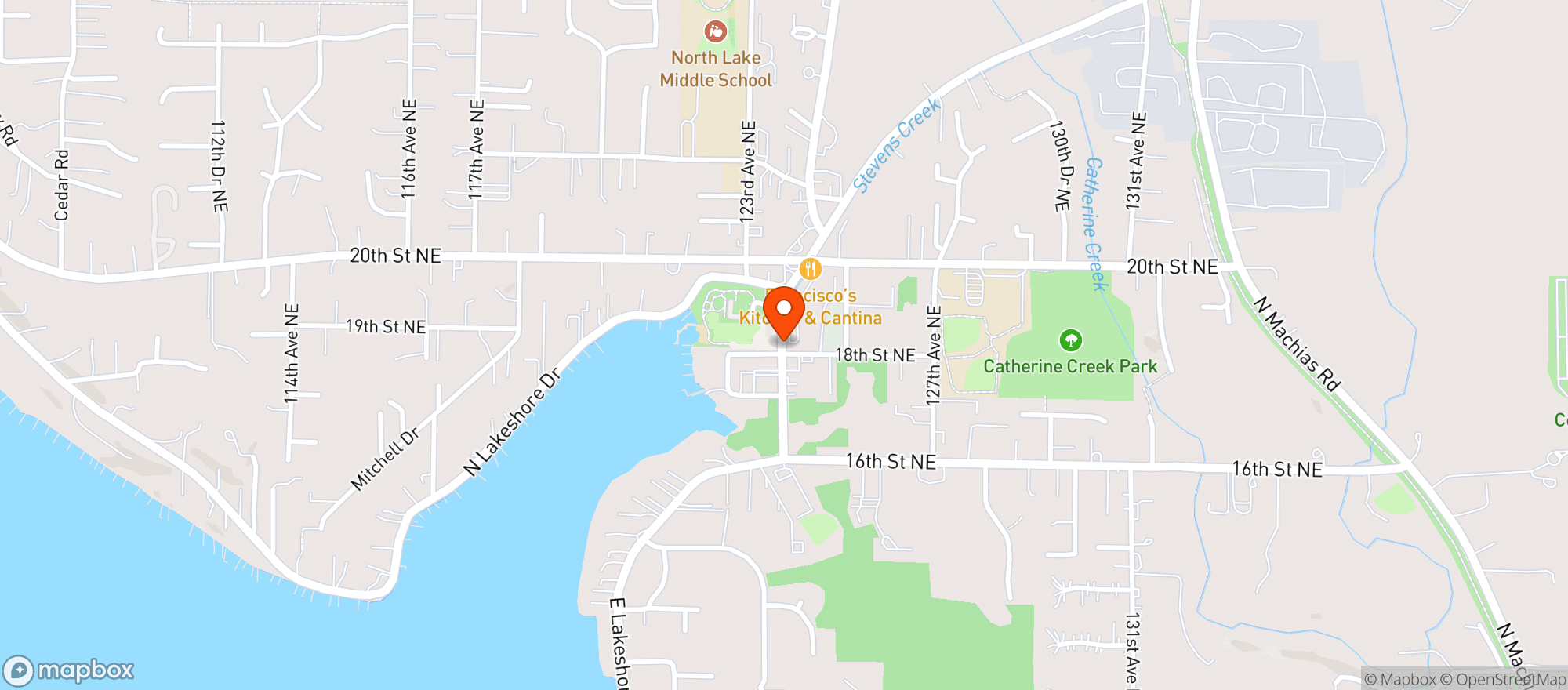 Map showing Buzz Inn Steakhouse