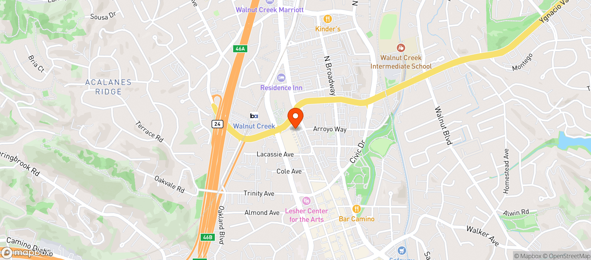 Map showing Target - Walnut Creek