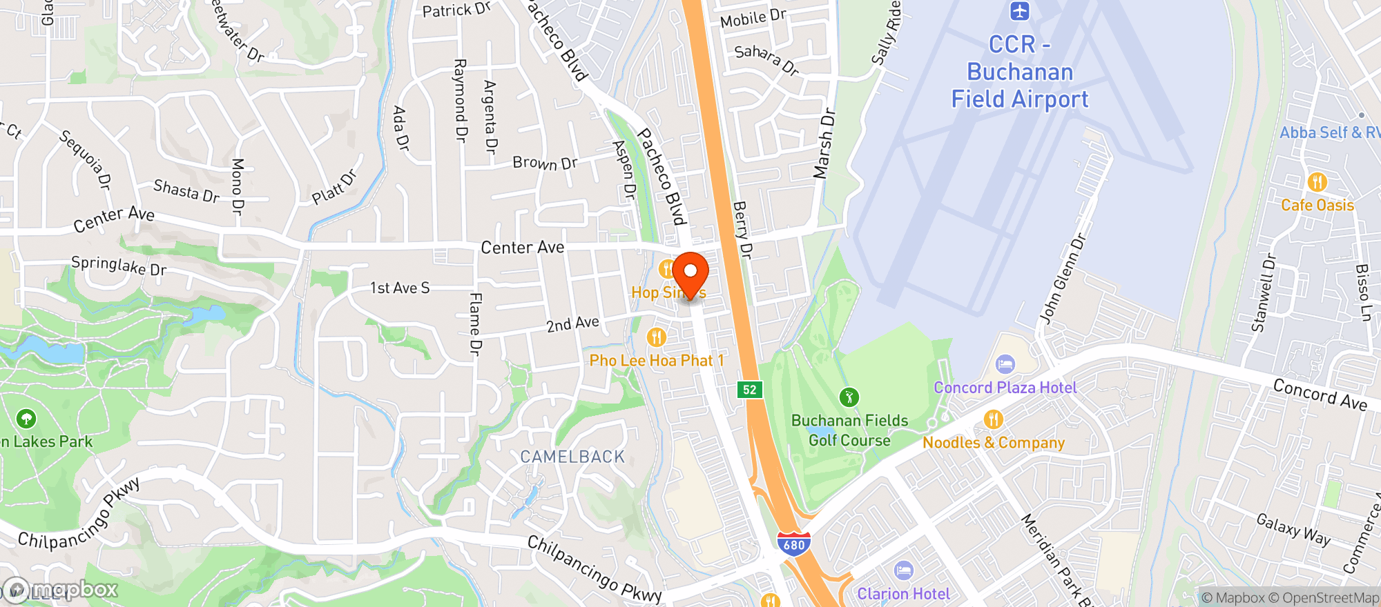 Map showing California Grand Casino