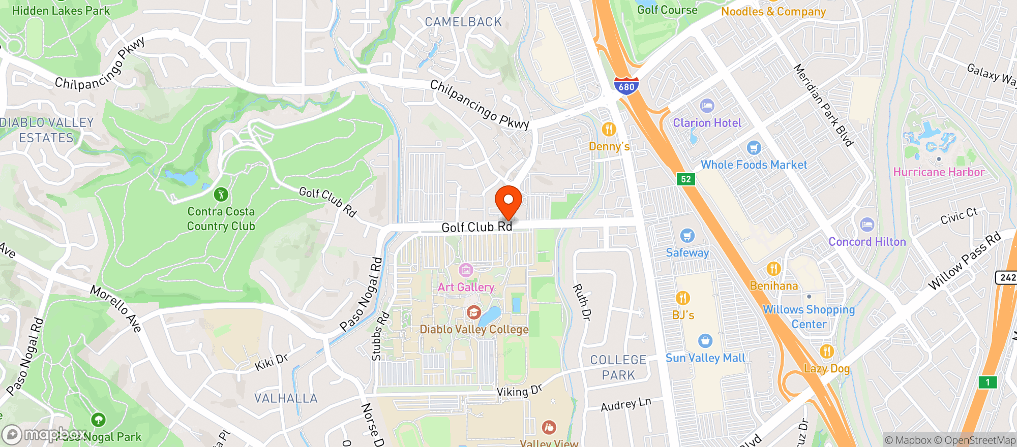 Map showing Safeway