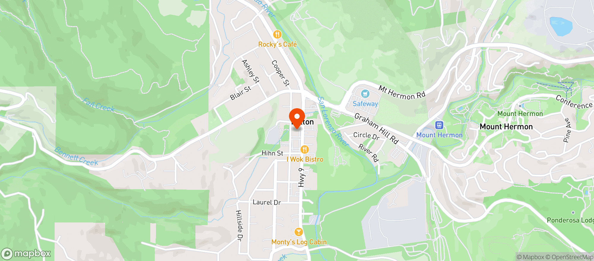Map showing Felton Liquors