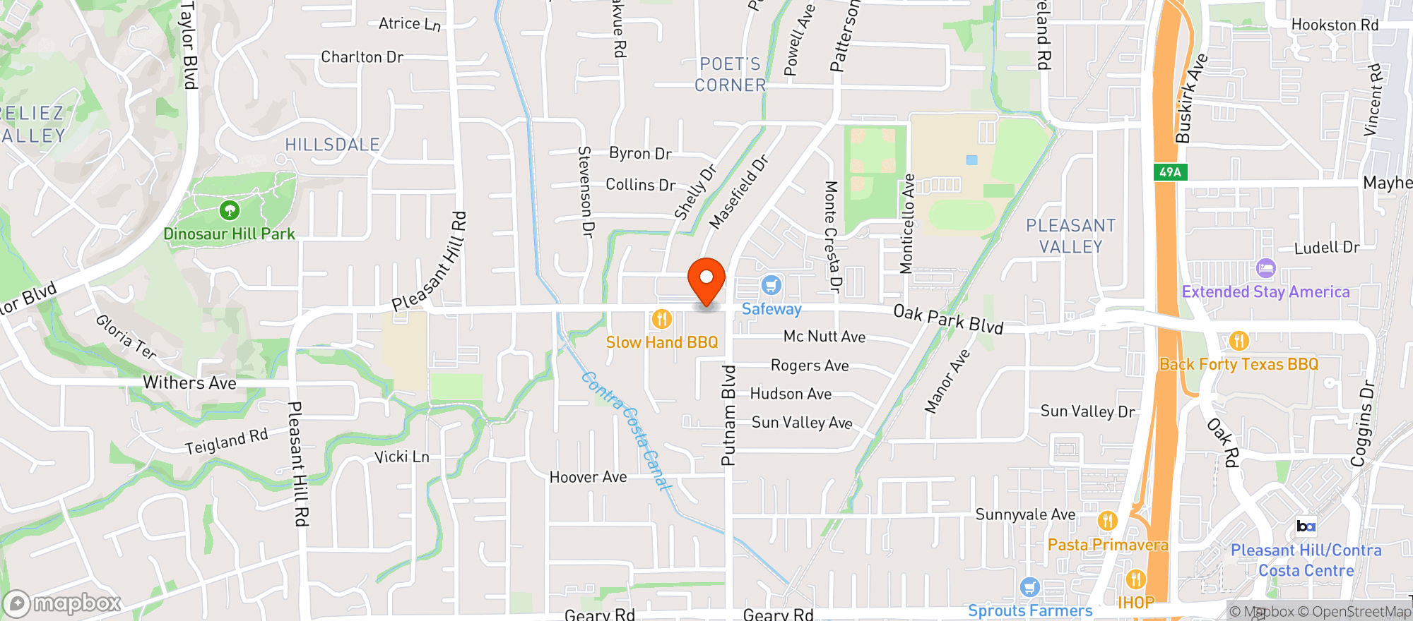 Map showing Oaks Smoke Shop & Cigar