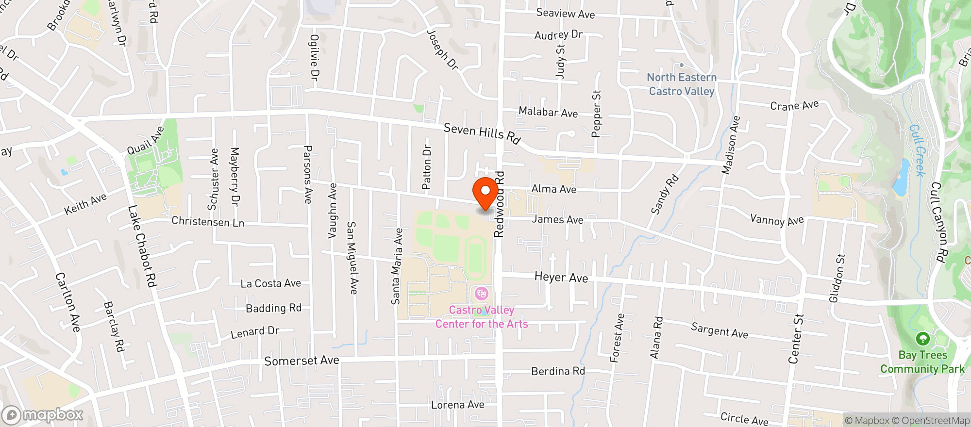 Map showing Redwood Market