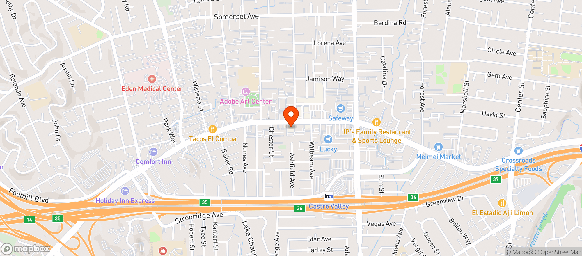 Map showing Cordial Bottle Shop