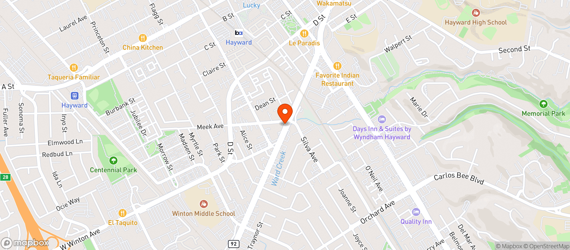 Map showing Jackson Liquors