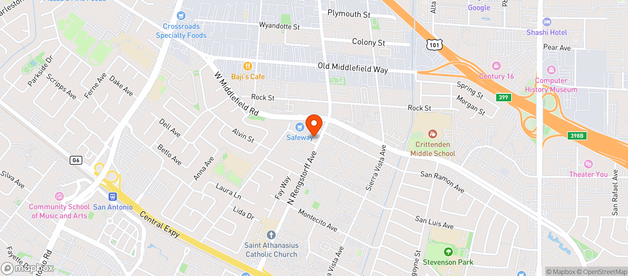 Map showing SAFEWAY