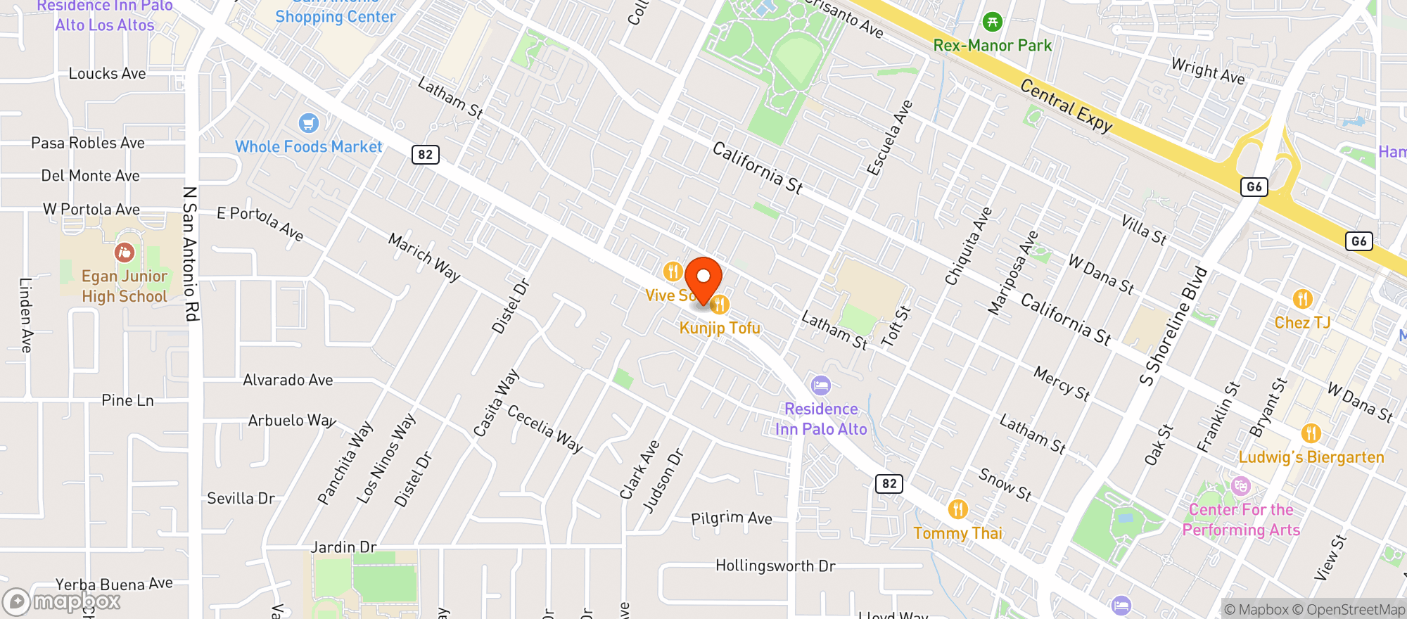 Map showing Circle K