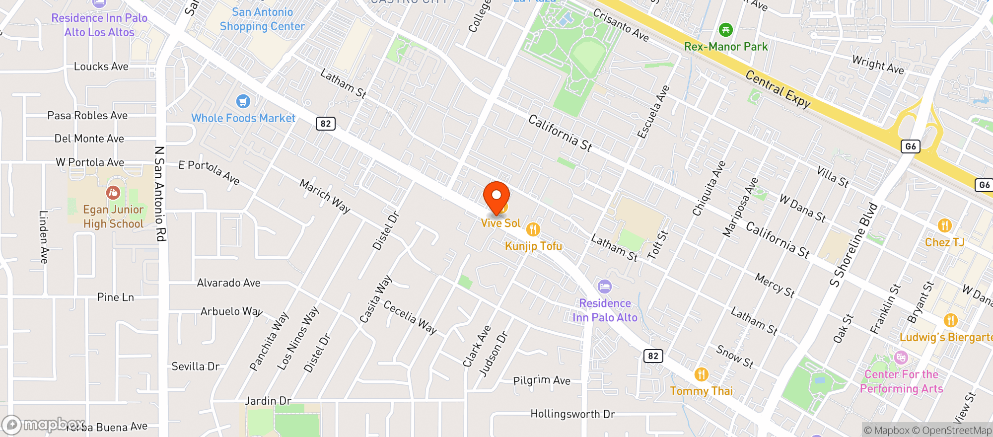 Map showing Vive Sol