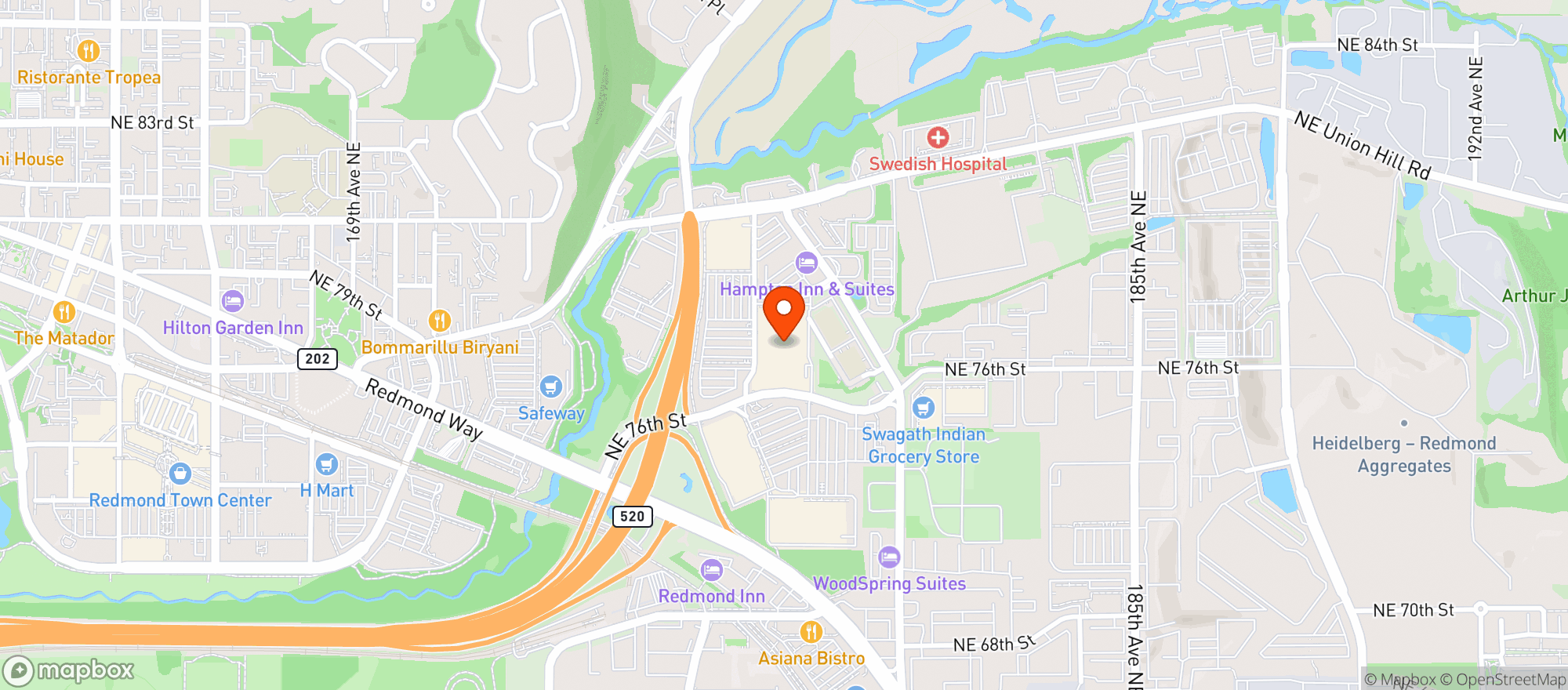 Map showing Target