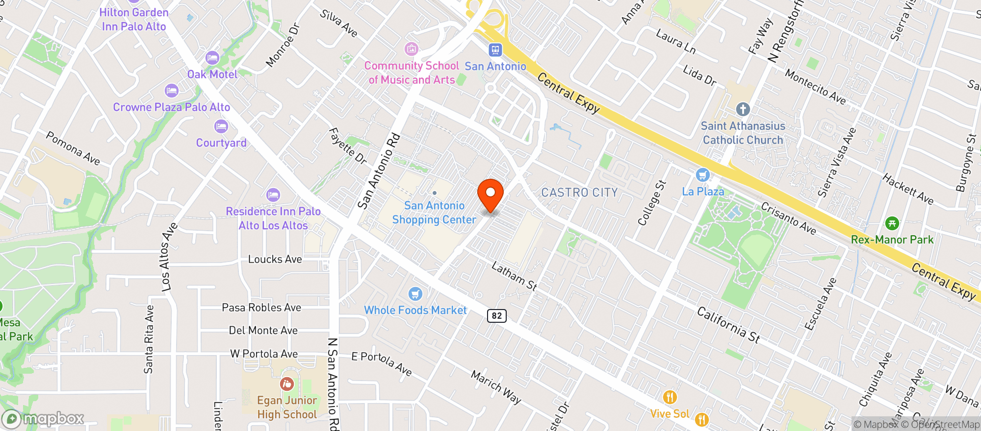 Map showing Target Store