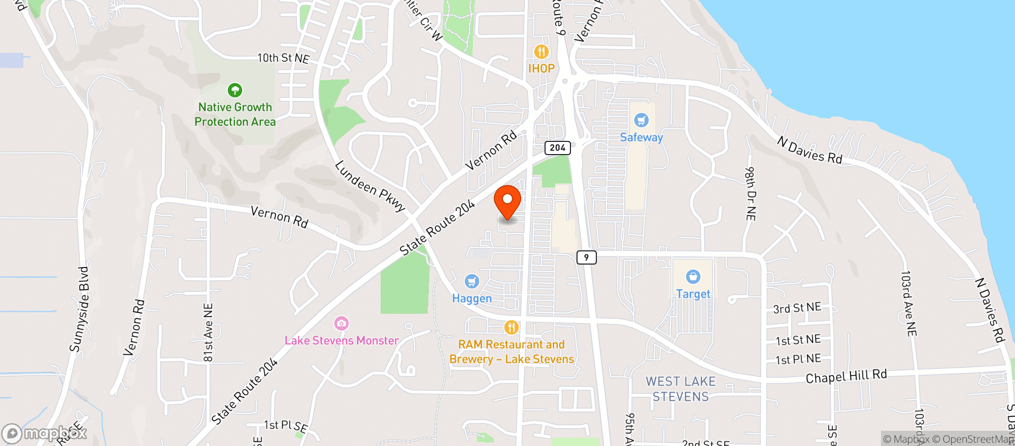 Map showing Ljs Bistro & Bar