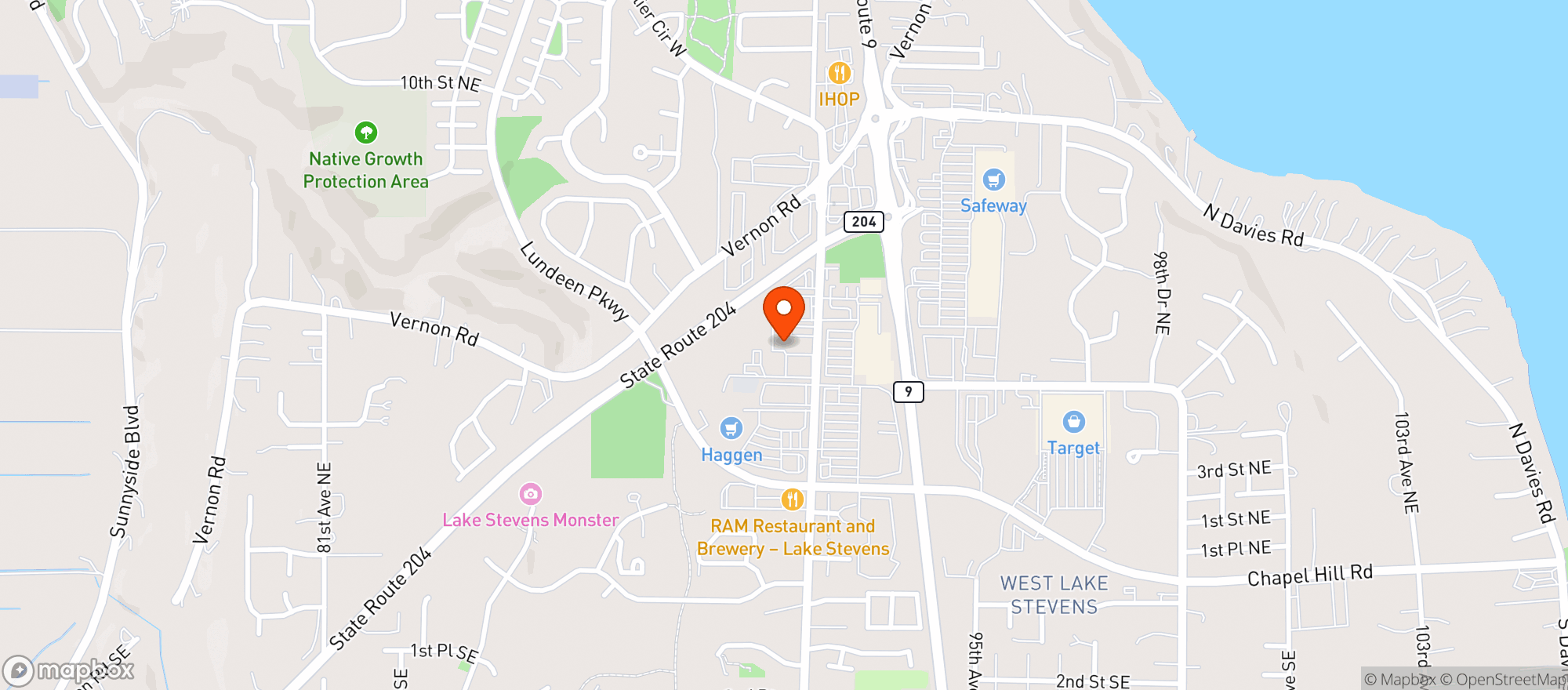 Map showing Brunos Pizzeria