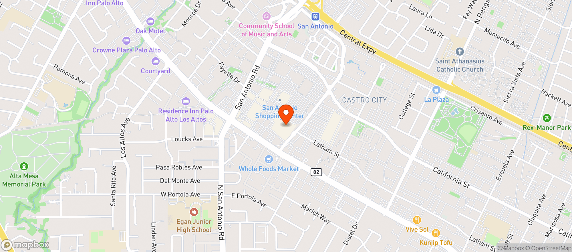 Map showing Walmart Store