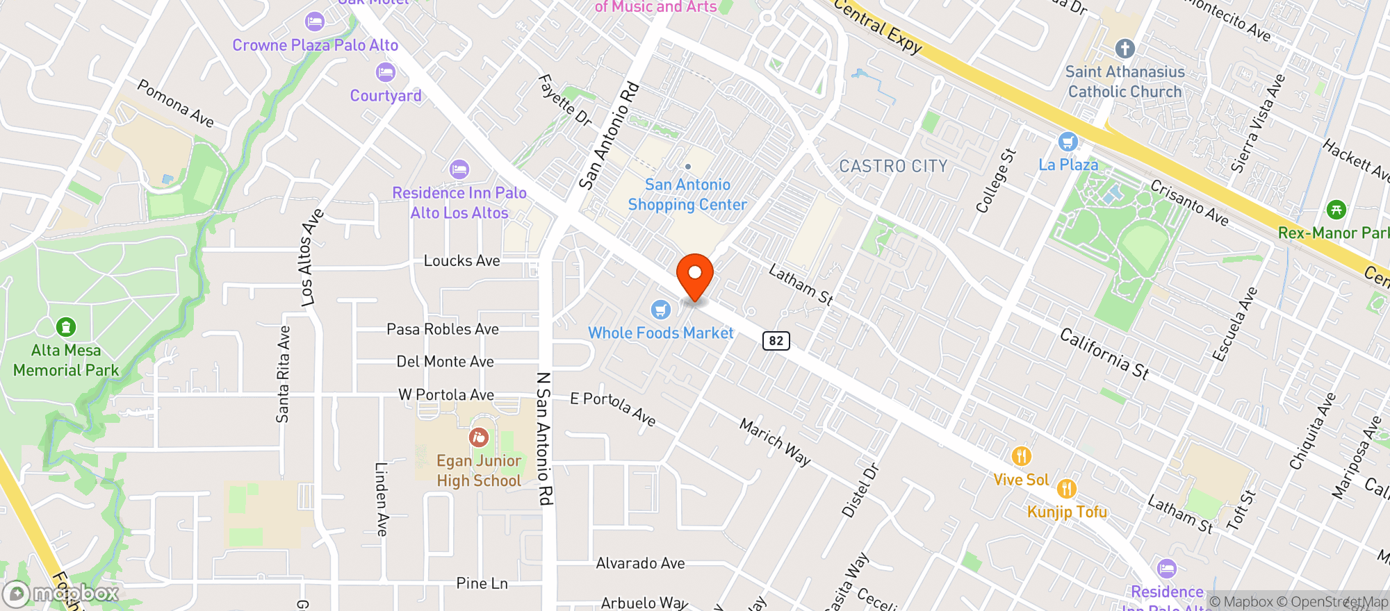 Map showing Whole Foods Market