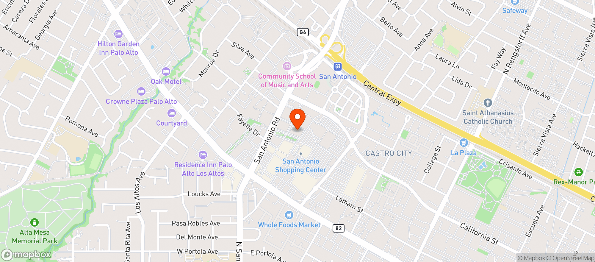 Map showing Hyatt Centric