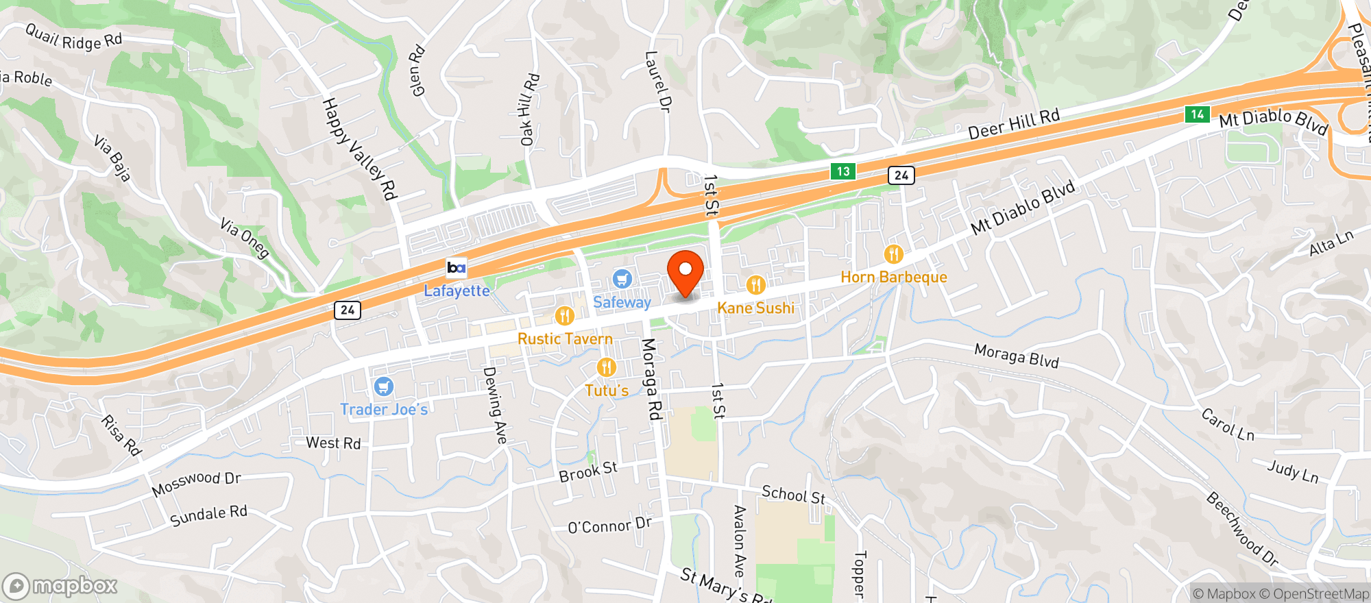 Map showing Jacksons Wines & Spirits