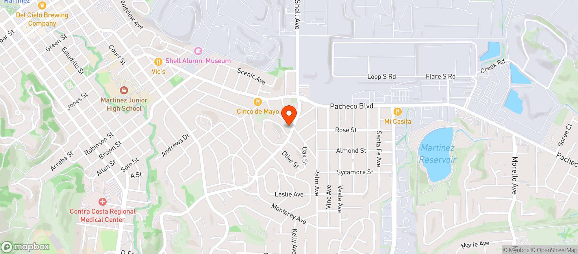 Map showing Molly's Gourmet Market & Deli