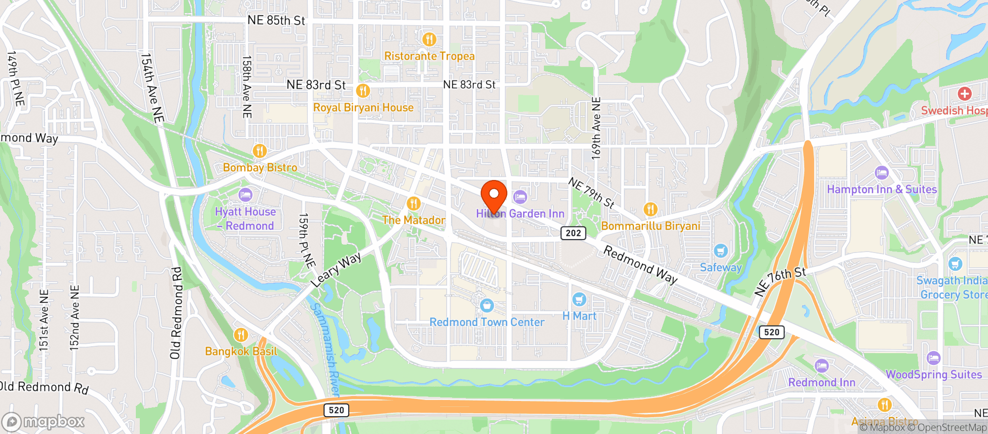 Map showing Momiji Redmond