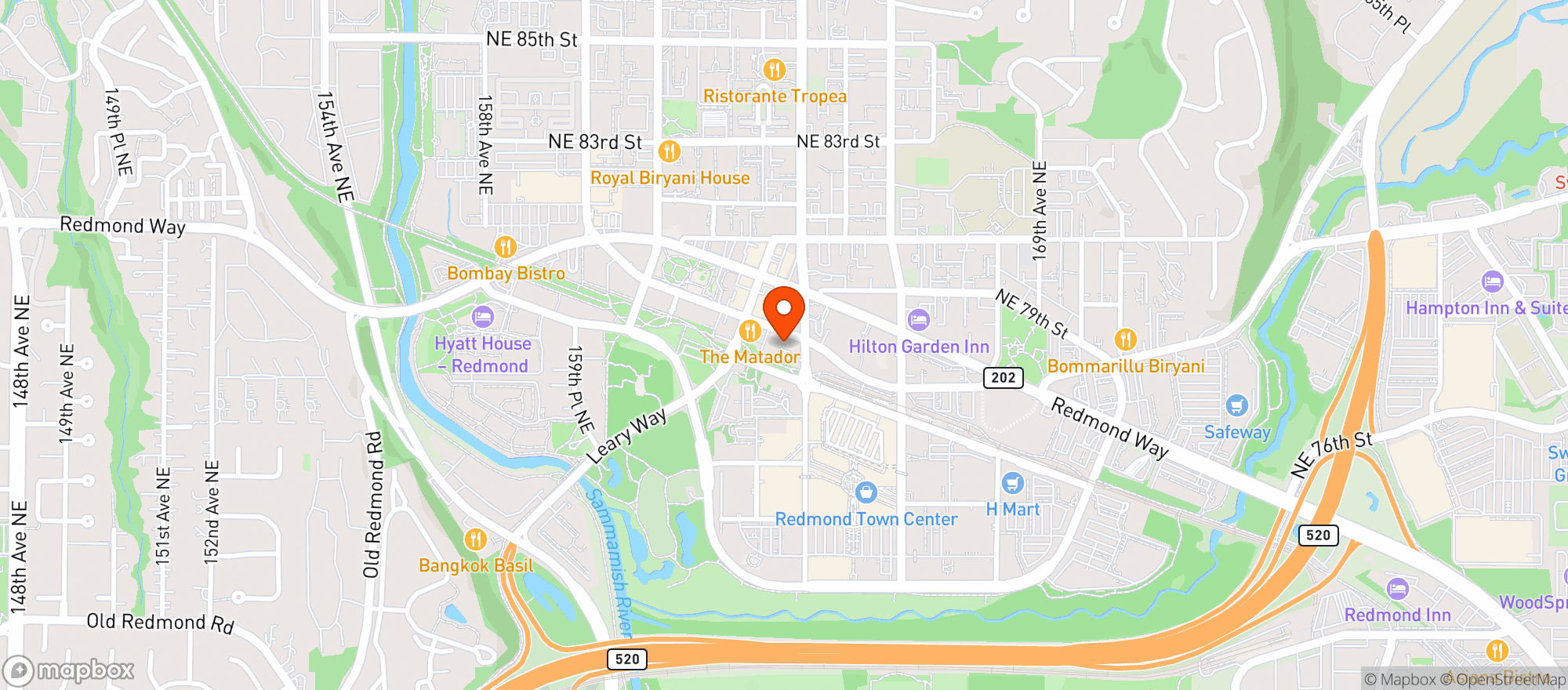 Map showing Tipsy Cow Burger Bar