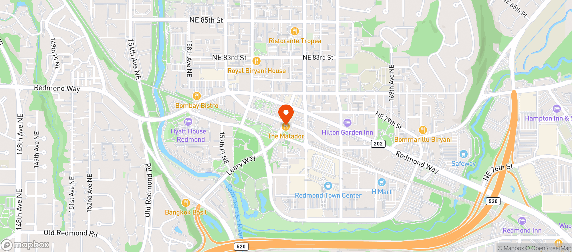 Map showing Matador