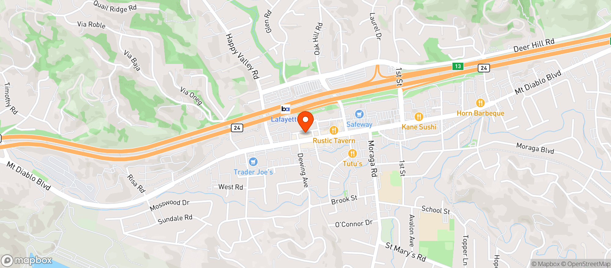 Map showing BevMo
