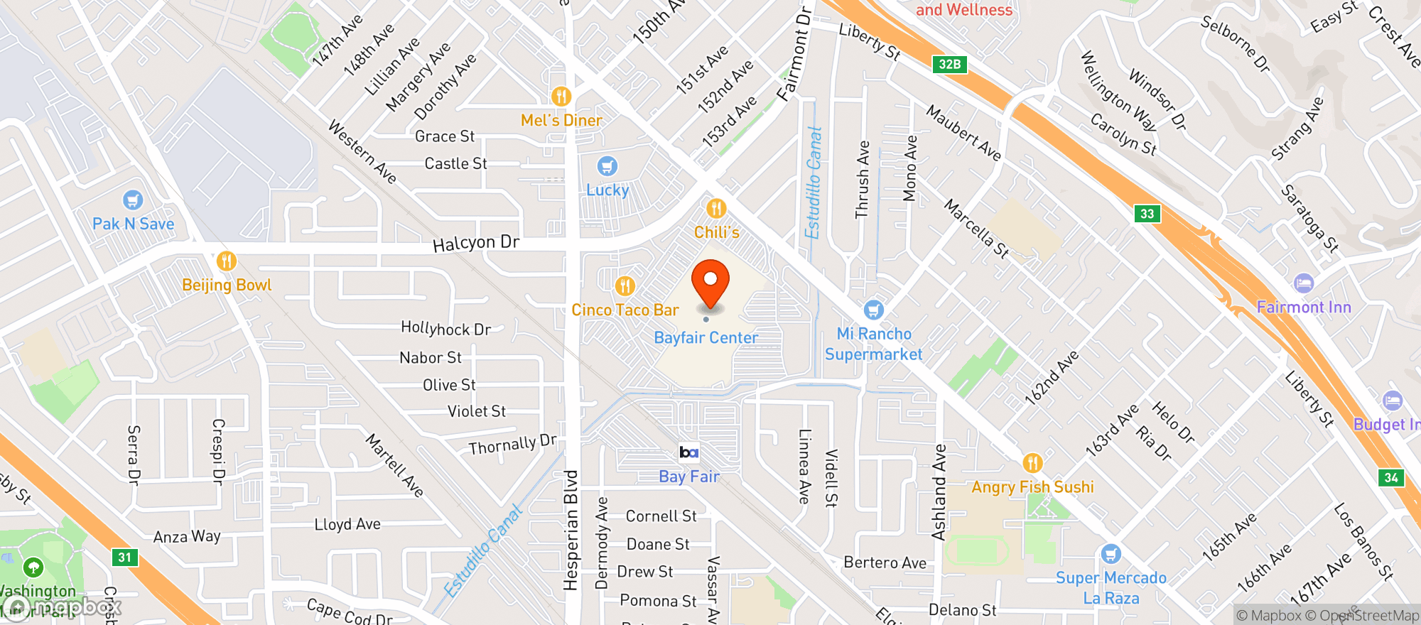 Map showing Target