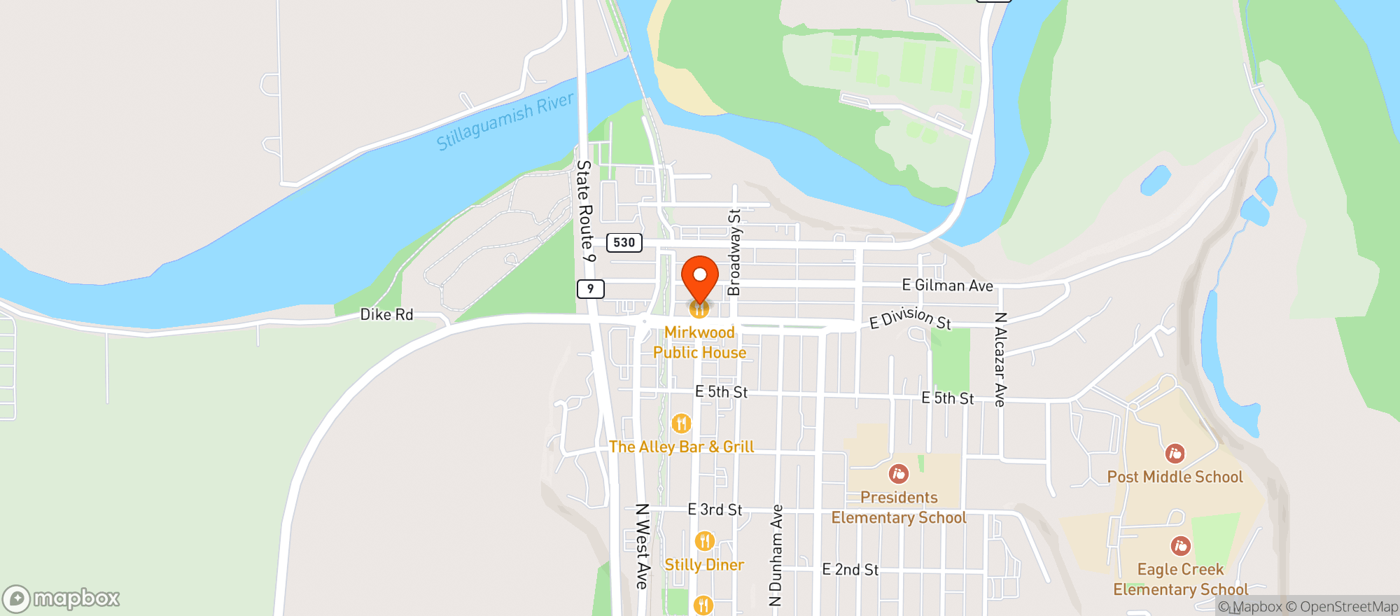 Map showing Mirkwood Public House #1212042
