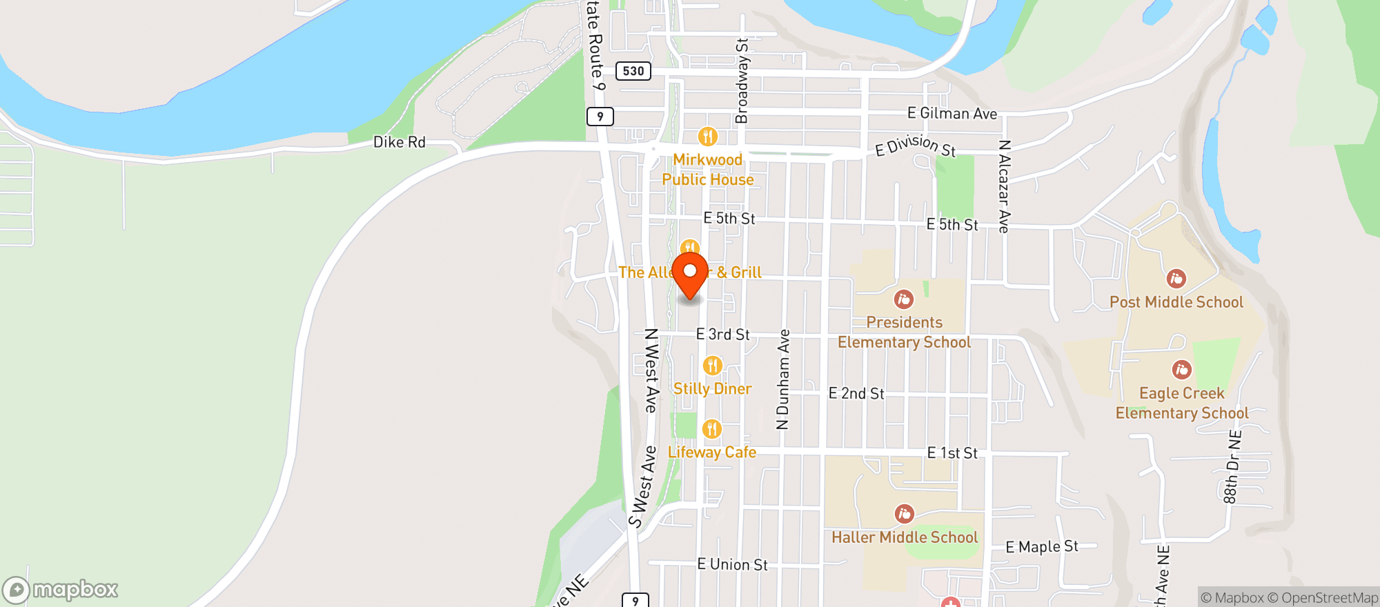 Map showing Krosswalk Pub