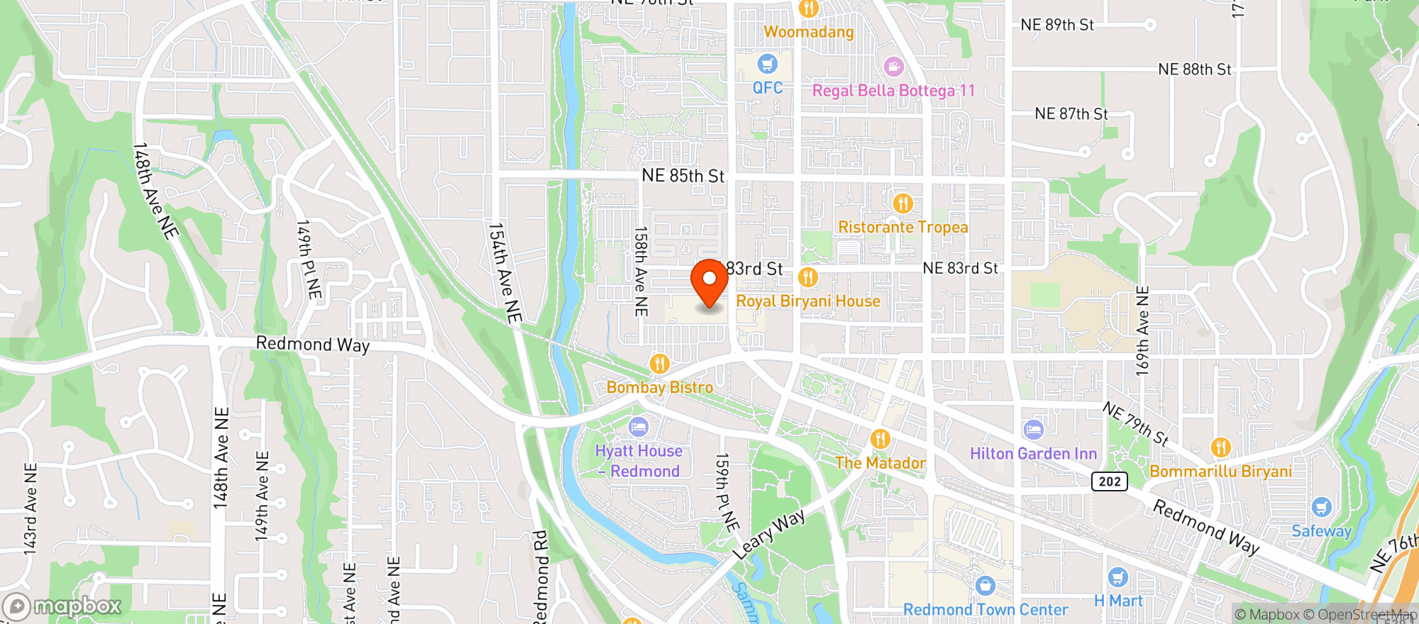 Map showing Qfc