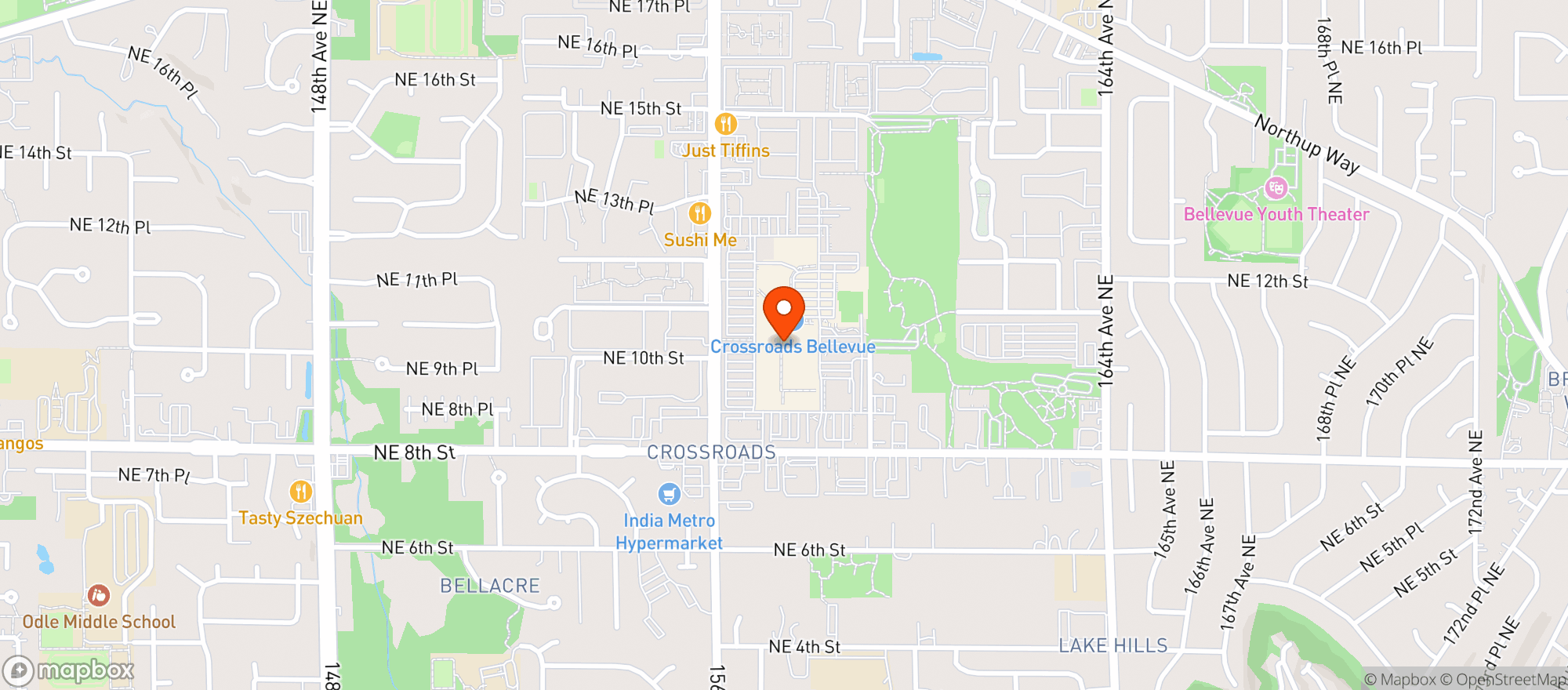 Map showing Qfc