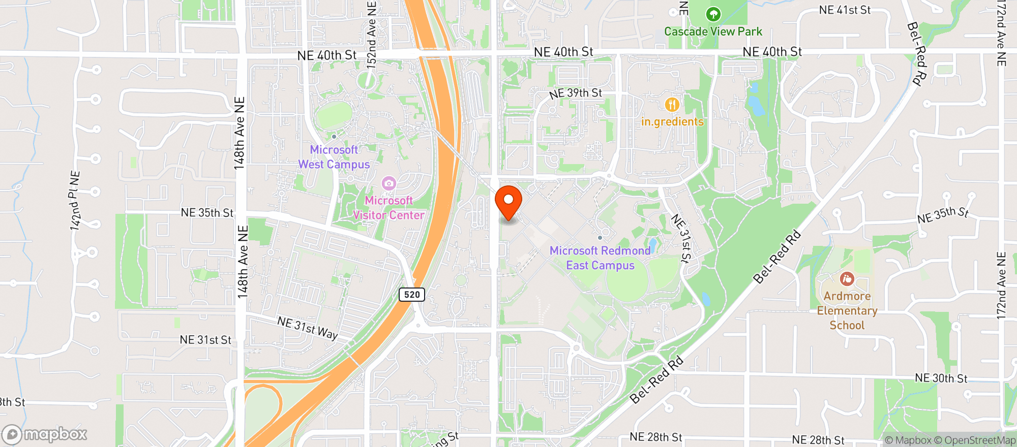 Map showing Cone & Steiner - Redmond