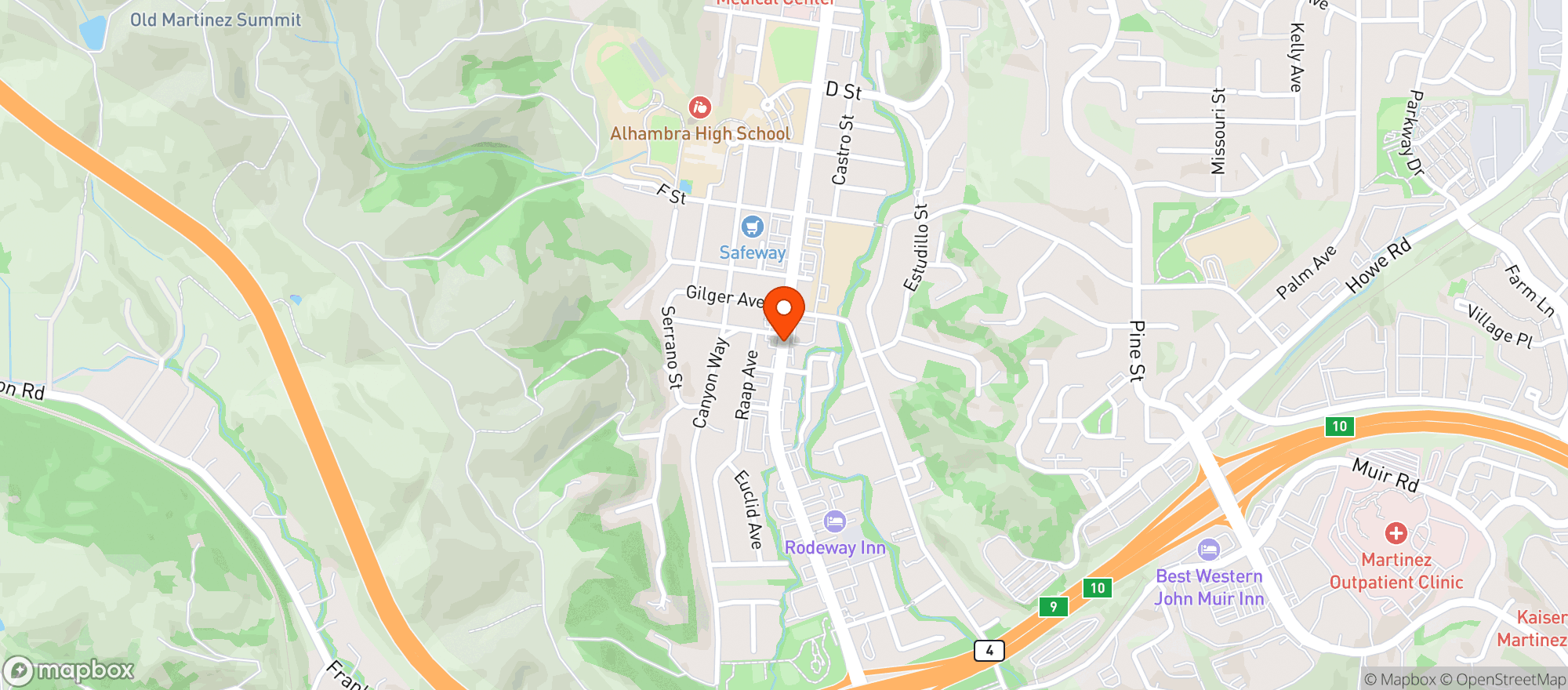 Map showing Quik Stop