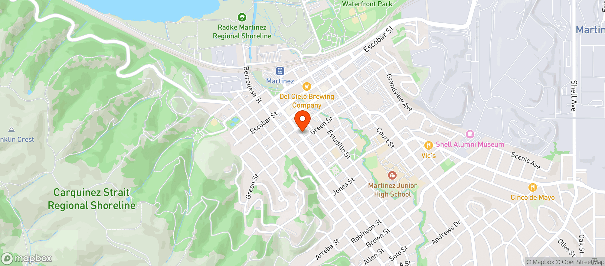 Map showing Valley Convenience Market Martinez